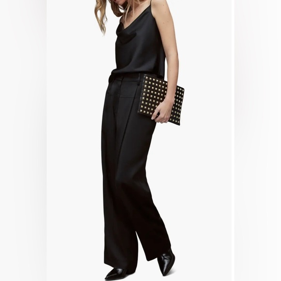 All Saints Norah Trousers in Black - Picture 2 of 8